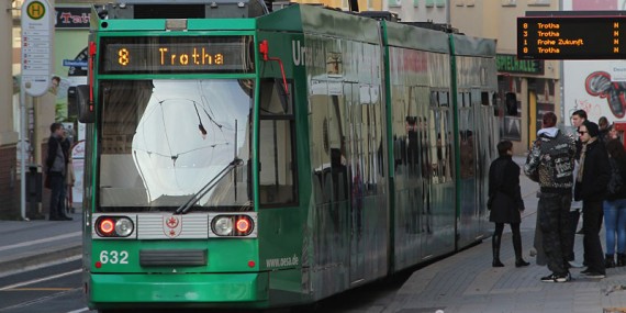 Ungewöhnliche Straßenbahntouren in Halle